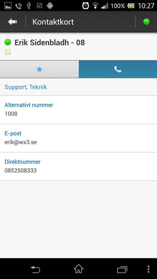 Gränssnitt på mobilapp