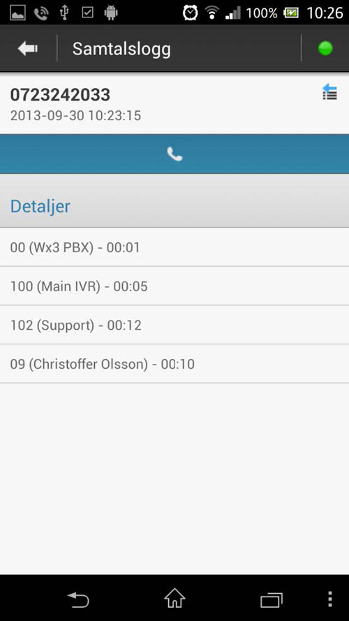 Gränssnitt på mobilapp