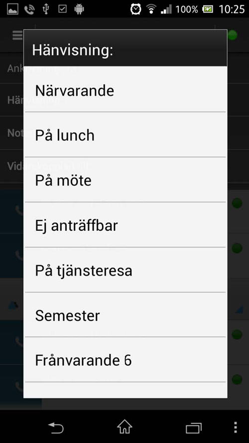 Gränssnitt på mobilapp