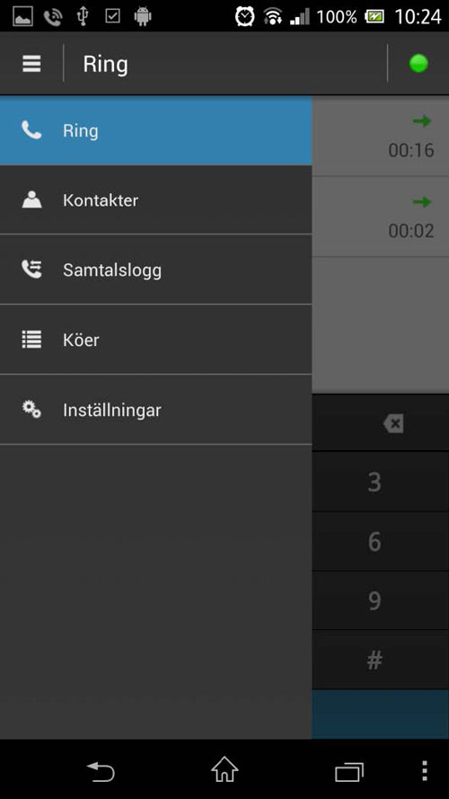 Gränssnitt på mobilapp